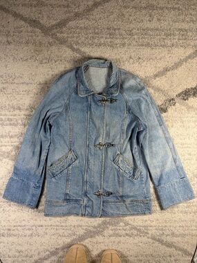 BMI Denim Vintage Y2K Light Wash Toggle Clasp Denim Jacket Size P/S